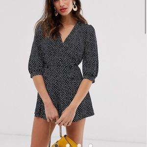 Black long sleeve romper - never worn!